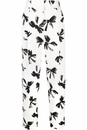 Msgm Pantalones de vestir con estampado de moños