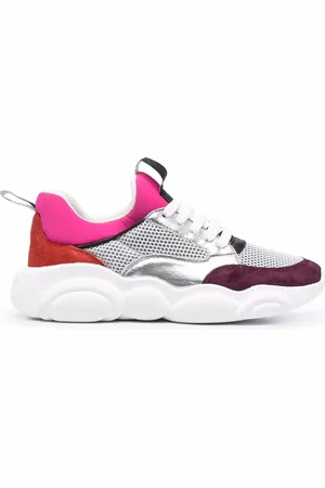 Moschino Tenis con diseño color block y logo