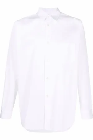 Comme des Garçons Camisa slim de seda