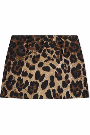 Dolce & Gabbana Falda corta con estampado de leopardo