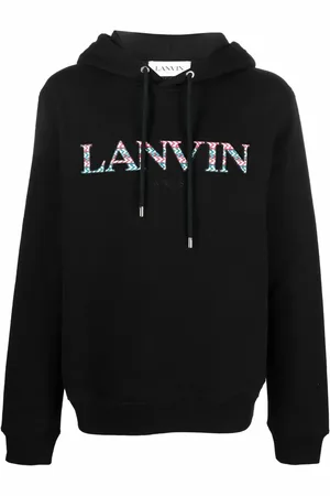 Lanvin Hoodie con logo bordado y cordones