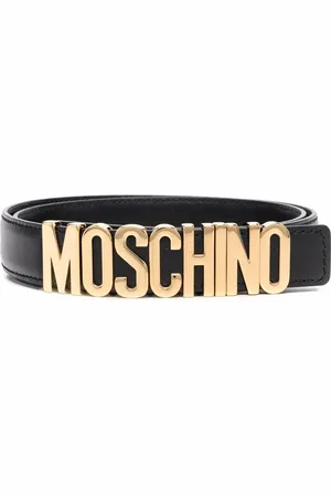 Moschino Cinturón con logo en la hebilla