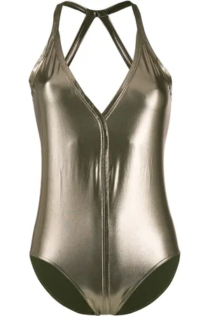 Rick Owens Traje de baño con efecto metalizado
