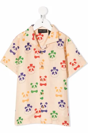 Mini Rodini Camisa con osos panda estampados