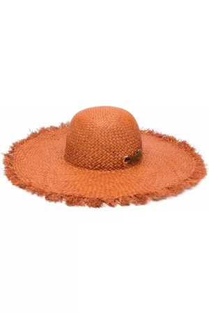 BONPOINT Sombrero de paja con aplique de encaje