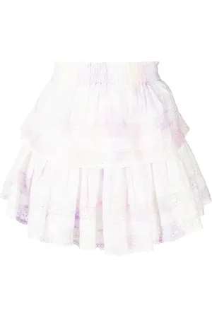 LOVESHACKFANCY Falda con estampado tie-dye