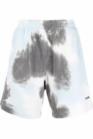 Msgm Shorts deportivos con estampado tie-dye