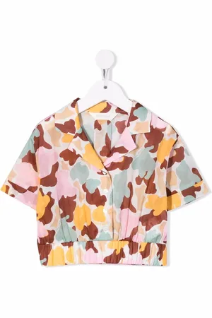 Palm Angels Camisa corta con estampado militar