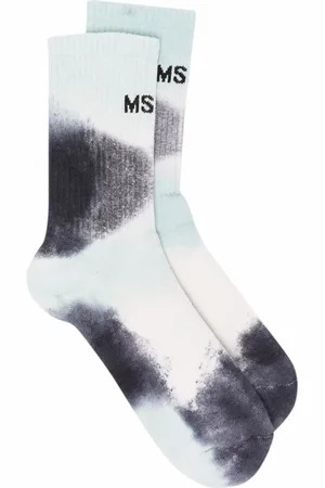 Msgm Calcetines con motivo tie-dye y logo
