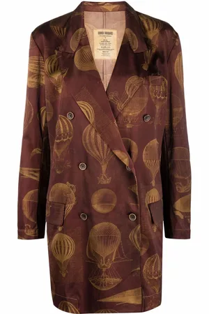 UMA WANG Blazer con globos aerostáticos estampados