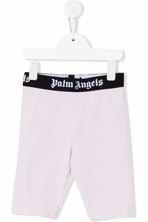 Palm Angels Shorts de ciclismo con logo en la pretina