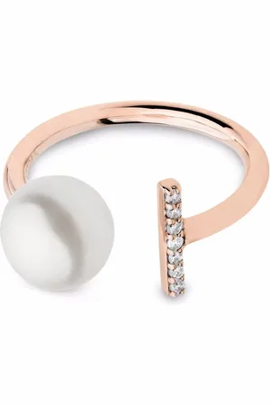 Autore Anillo Ava con aplique de perla y diamantes