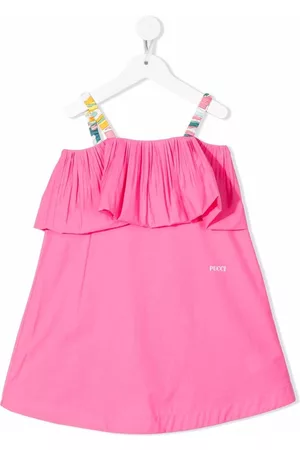 PUCCI Junior Vestido corto con ribete de volantes