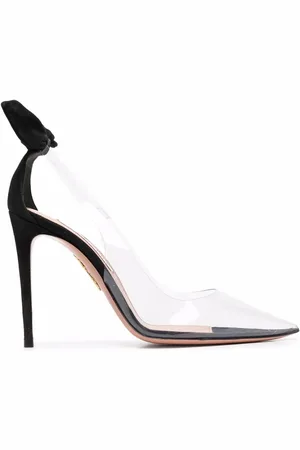 Aquazzura Zapatillas con tacón stiletto y moño