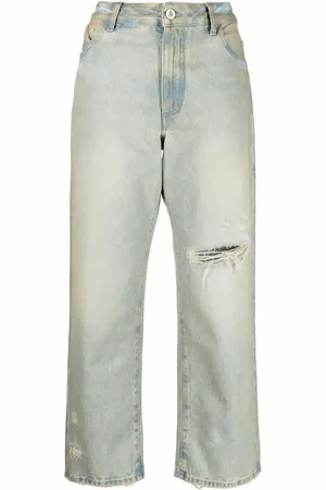 The Attico Jeans anchos con efecto envejecido