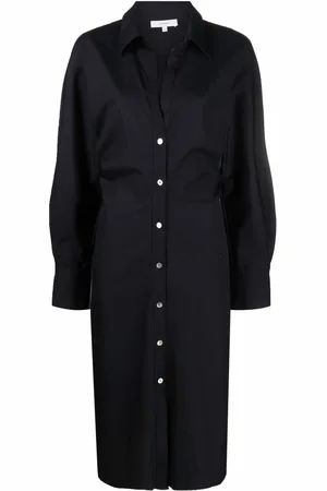 Vince Vestido camisero con cuello de pico