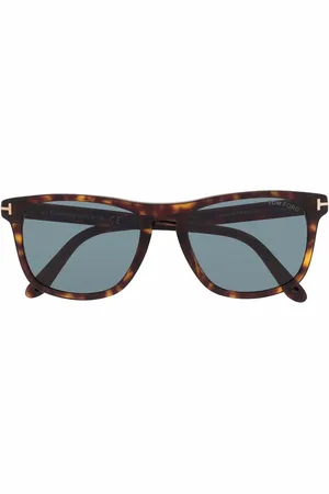 Tom Ford Lentes de sol con armazón cuadrada estilo carey