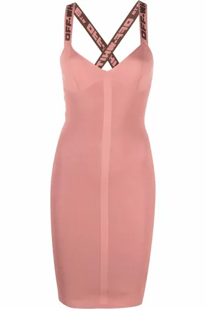 OFF-WHITE Vestido corto con tirantes del logo