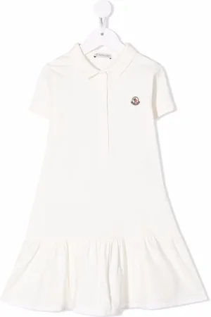 Moncler Vestido estilo playera tipo polo con parche del logo
