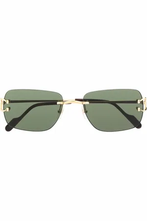 Cartier Lentes de sol con armazón rectangular