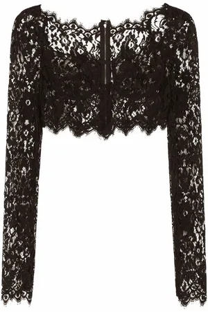 Dolce & Gabbana Top corto estilo corset con detalle de encaje