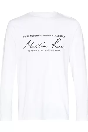 MARTINE ROSE Playera manga larga con logo estampado