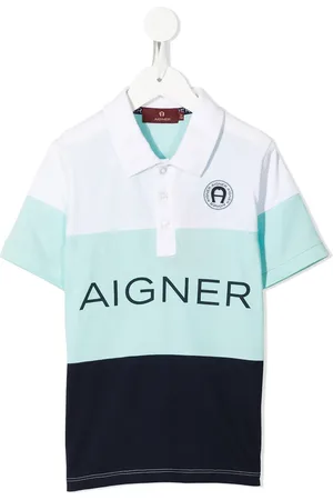 Aigner Playera tipo polo con logo estampado