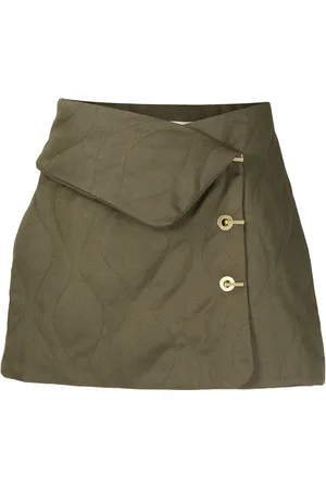 DION LEE Falda corta con efecto capitonado