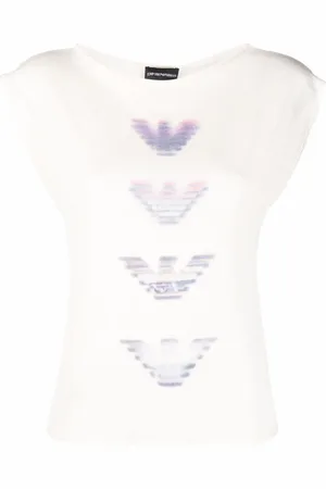 Emporio Armani Camisa sin mangas con logo estampado