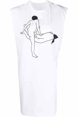 LEMAIRE Vestido estilo playera sin mangas de x Tomaga