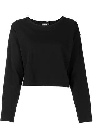 GOODIOUS Playera ajustada con cuello retorcido