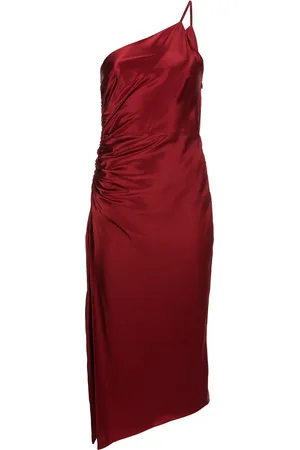 Michelle Mason Vestido de seda con detalles fruncidos