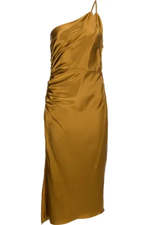 Michelle Mason Vestido de seda con detalles fruncidos
