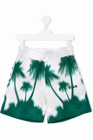 Msgm Shorts con palmeras estampadas