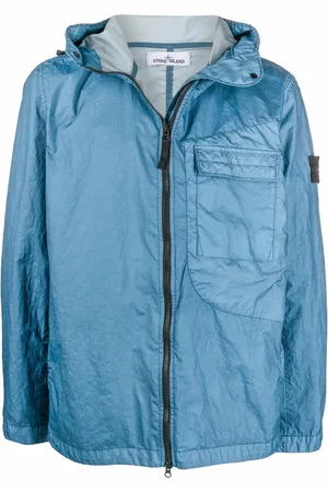 Stone Island Chamarra con capucha y parche del logo