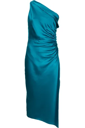 Michelle Mason Vestido de seda con detalles fruncidos