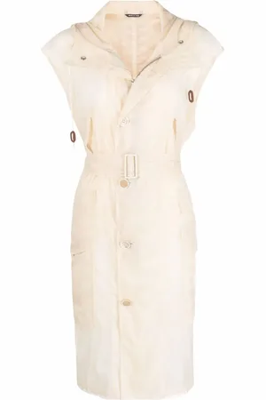 Maison Margiela Gabardina con capucha y cinturón