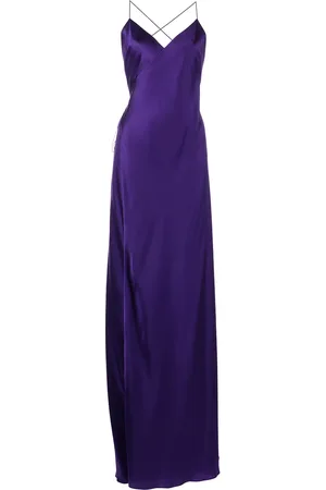 Michelle Mason Vestido de seda con cuello en V