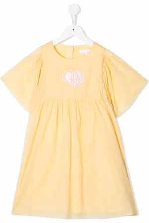 Chloé Vestido acampanado con logo estampado