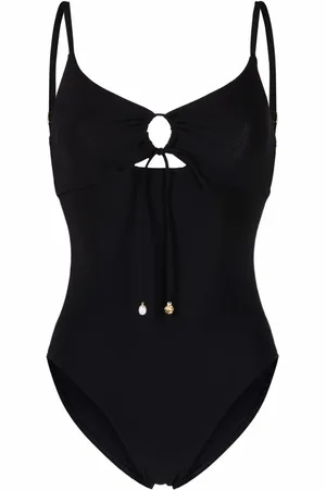 Tory Burch Traje de baño fruncido con aberturas