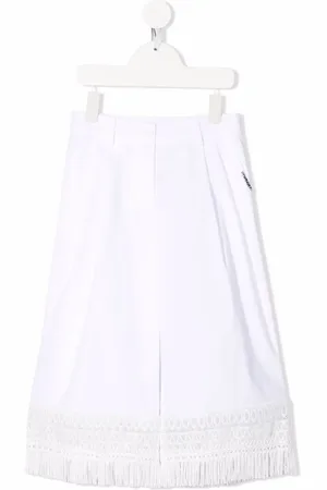 Twin-Set Pantalones anchos con dobladillo deshilachado