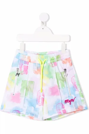 Msgm Shorts con cordón y logo estampado