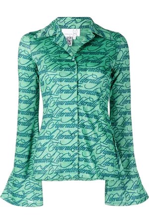 Natasha Zinko Camisa con texto estampado