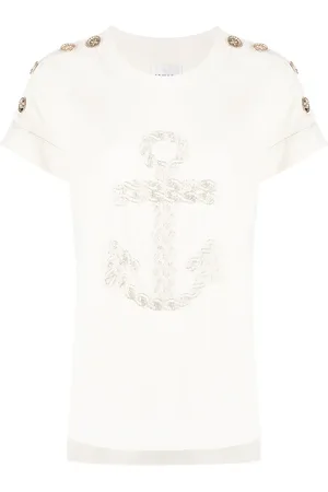 Edward Achour Paris Playera con botones en los hombros