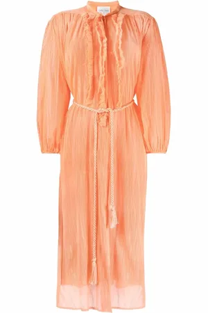 FORTE FORTE Vestido camisero con volantes