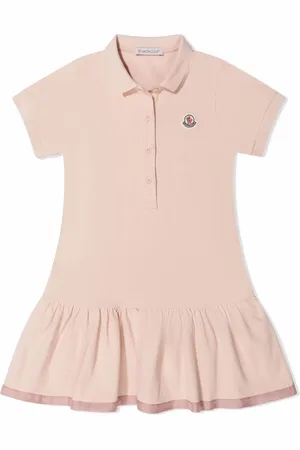 Moncler Vestido estilo polo con dobladillo peplum