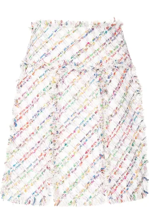 Edward Achour Paris Falda midi con estilo de tweed