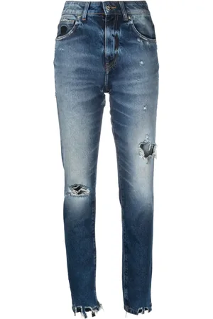 John Richmond Skinny jeans con parche del logo