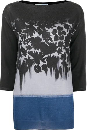 Prada Top de tejido con estampado floral