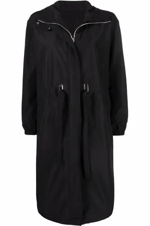 YVES SALOMON Abrigo oversize con capucha y cierre